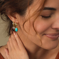 Turquoise Constellation Huggie Earrings