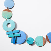 Long Blue Enamel Necklace