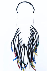 Hanging Rubber Strands Necklace
