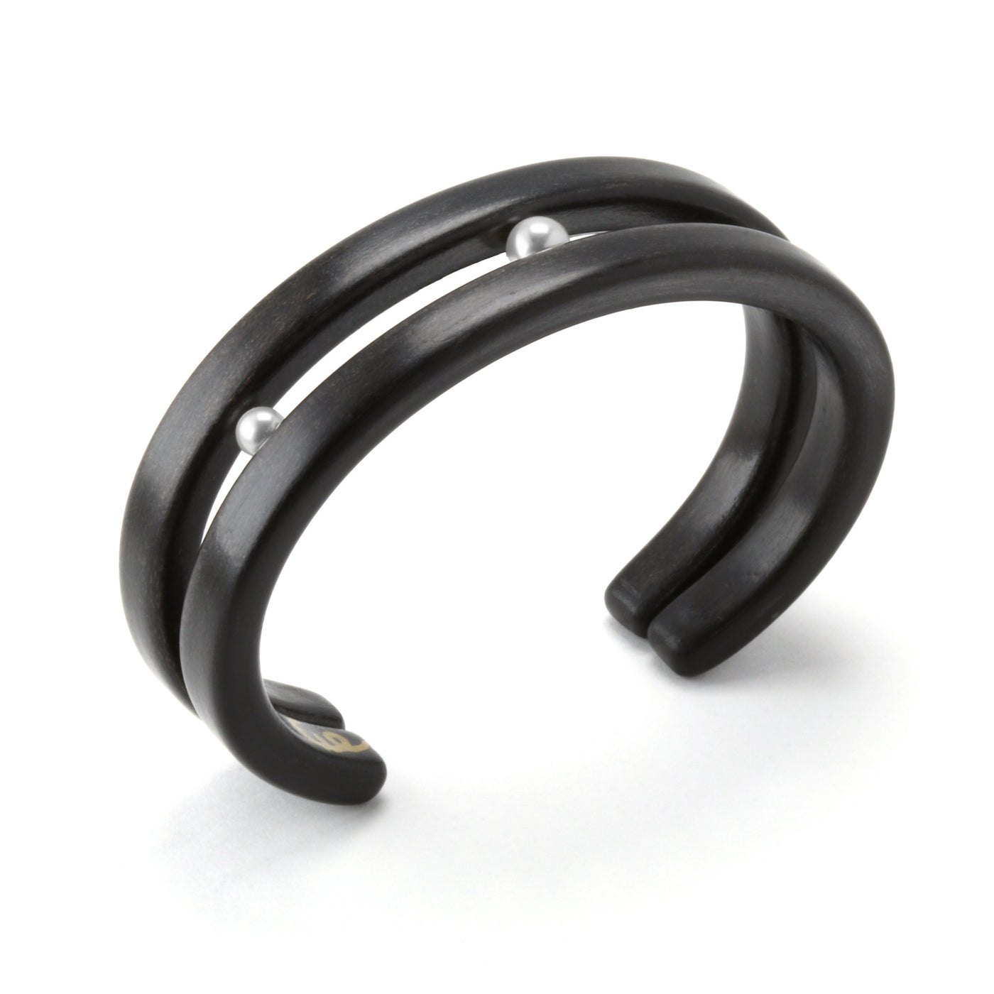 Ebonized PeaPod Cuff with Pearls