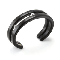 Ebonized PeaPod Cuff with Pearls