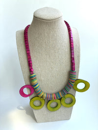 Summer Tagua Hoops Necklace