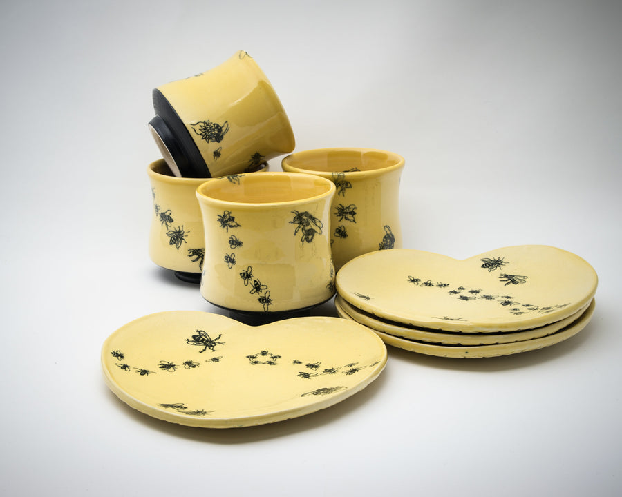 Honeybee Tea Tumblers and Dessert Plates