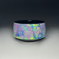Painterly Tea Bowl in Mardi Gras