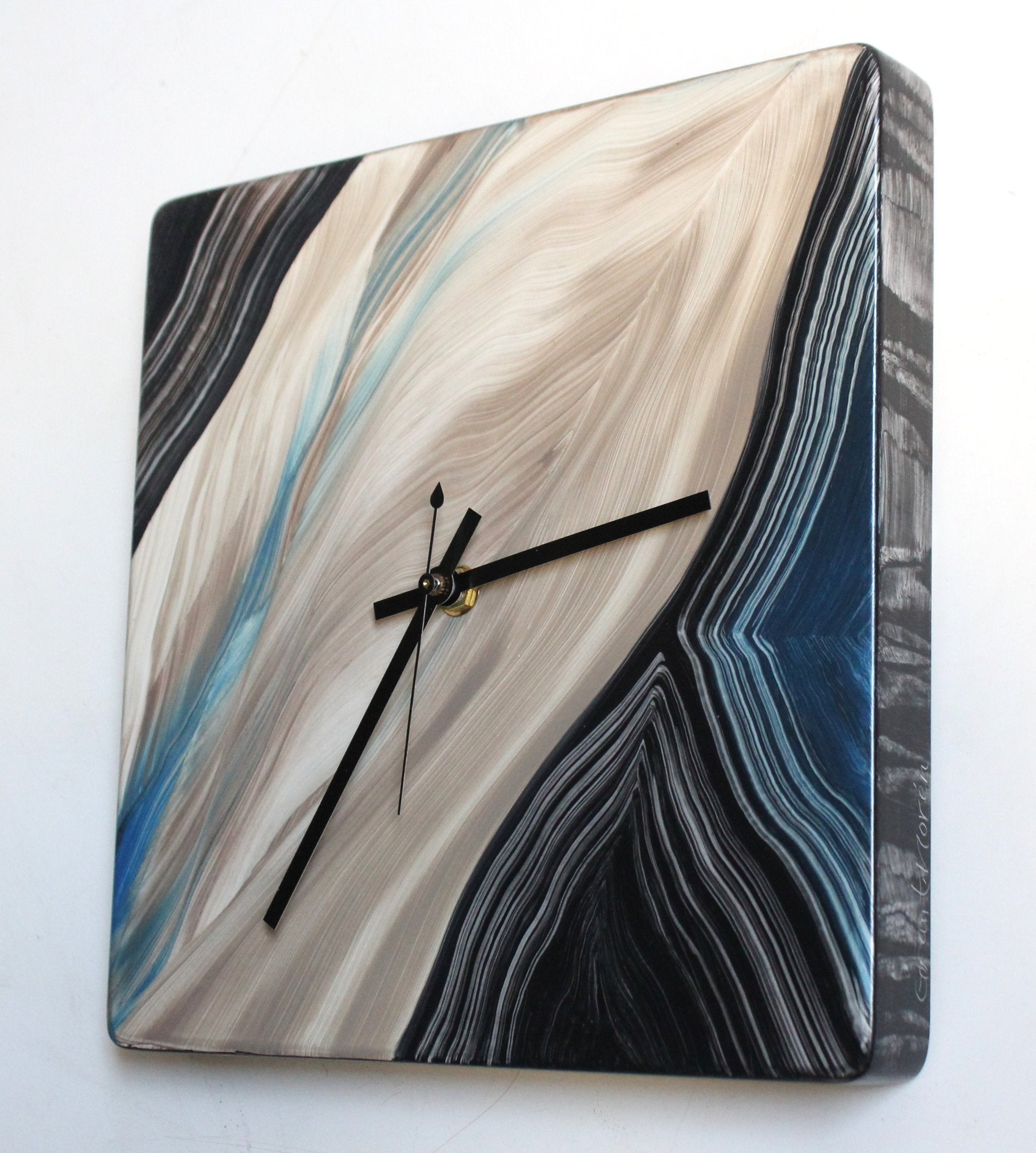 Square Wall Clock in Glacier