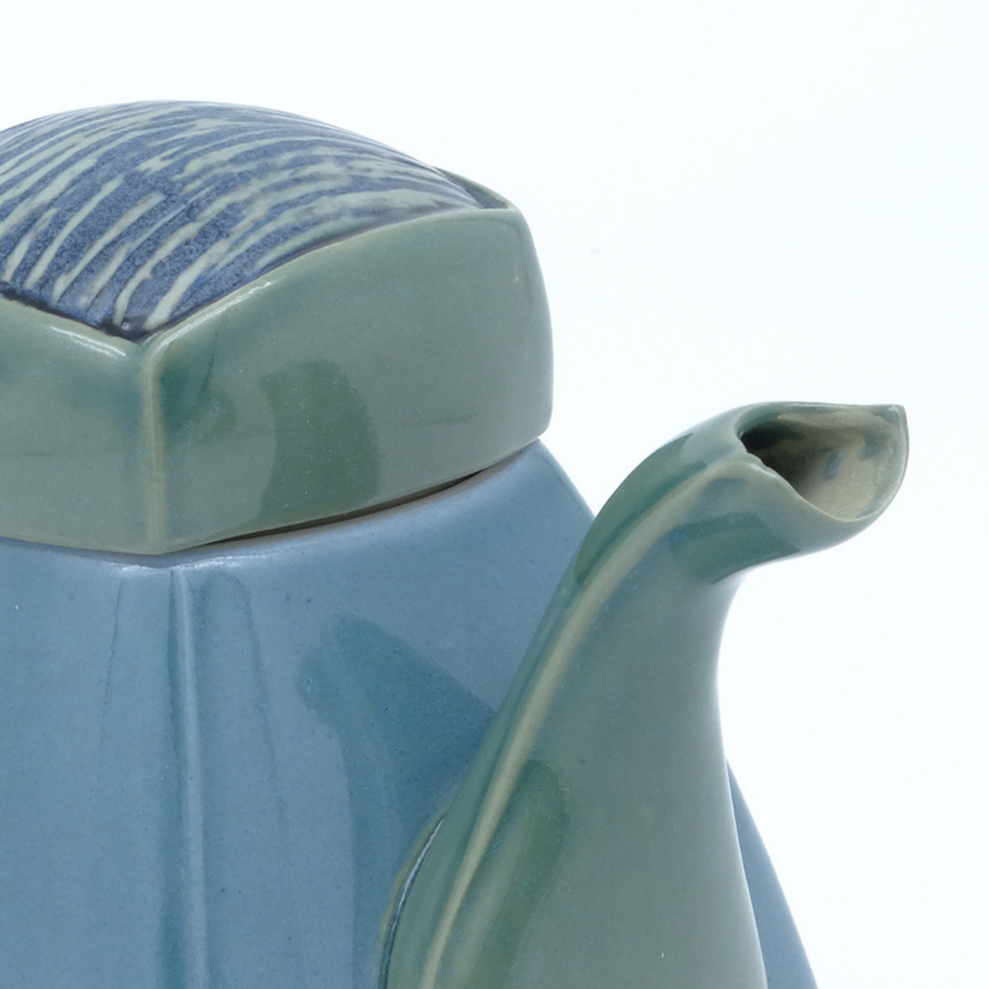 Blue Squarish Teapot