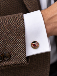 Vintage Italian Silk Cuff Links