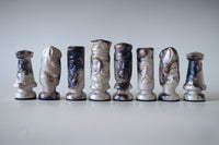 Handmade Raku Chess Set IV