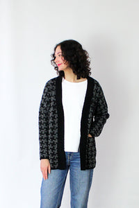 Boucle Houndstooth Cardigan