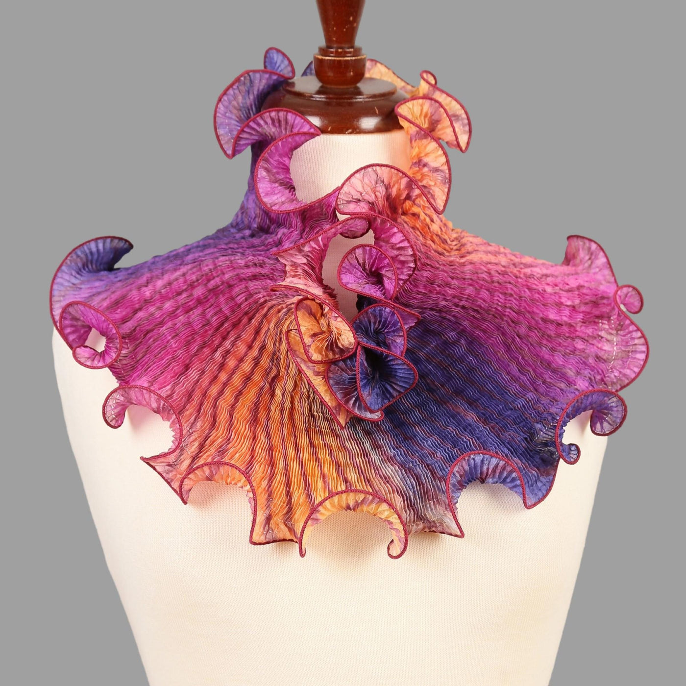 Infinity Scarf in Purple & Peach