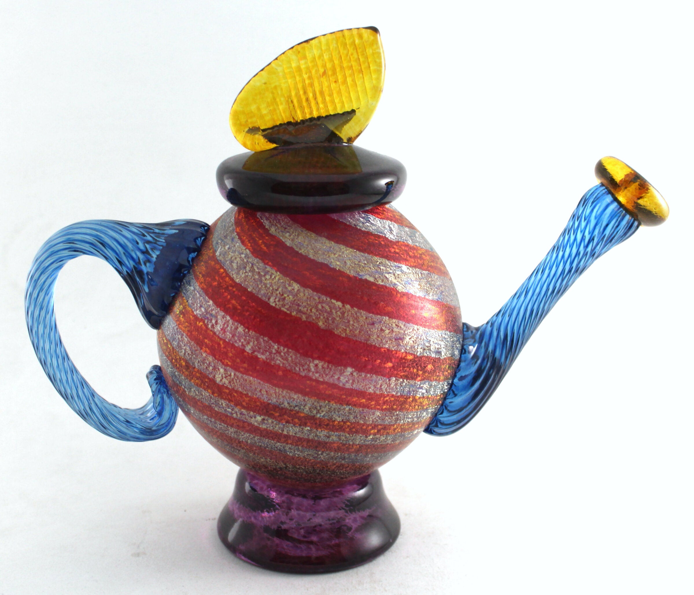 Short Ruby Dichroic Teapot
