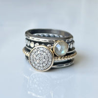 Stacking Ring Set with Labradorite