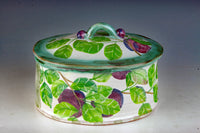 Plum Oval Box with Lid