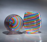 Rainbow Stemless Glass
