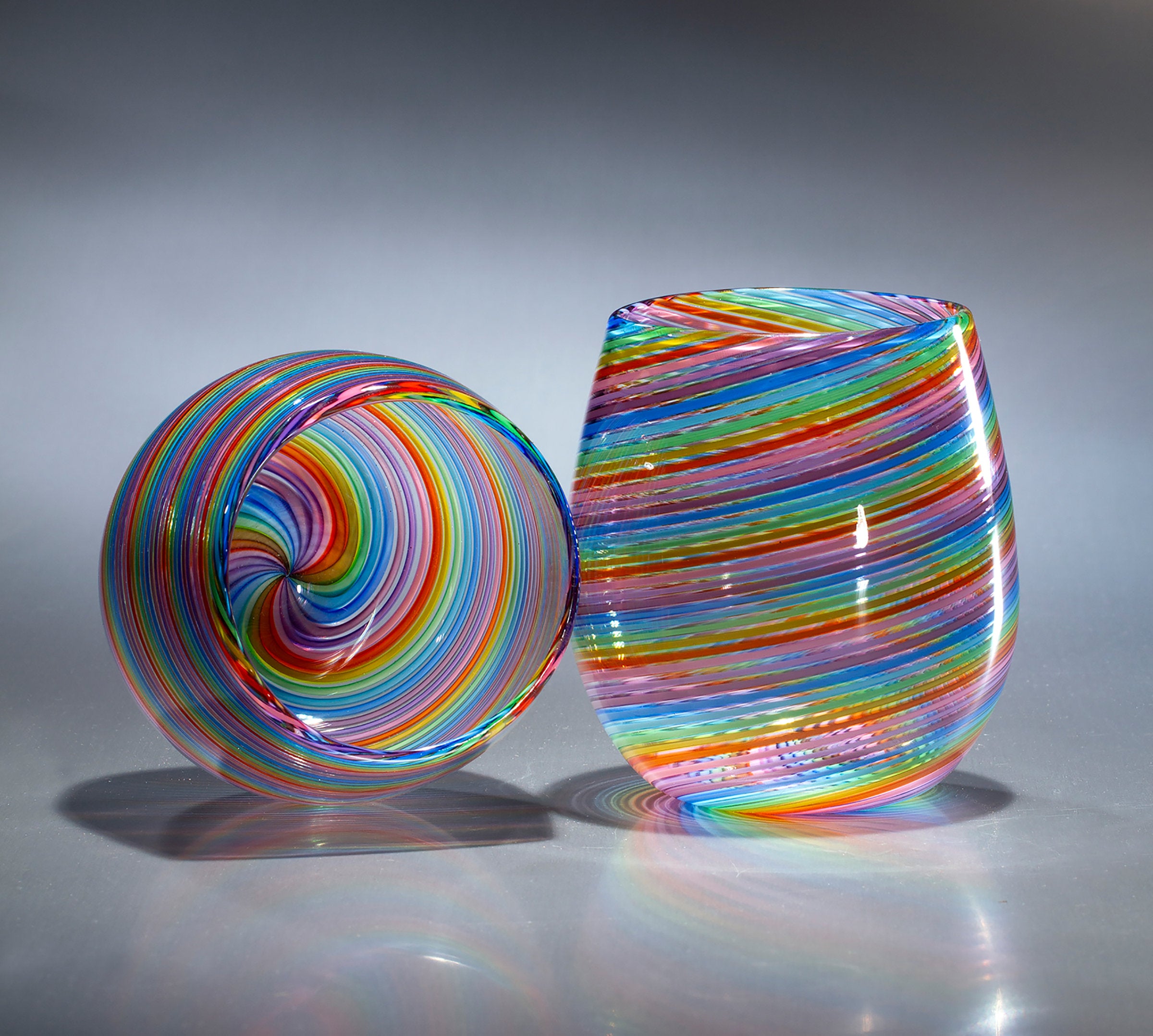 Rainbow Stemless Glass