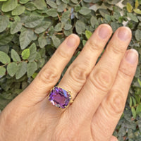 Cushion-Cut Amethyst Aqueduct Ring