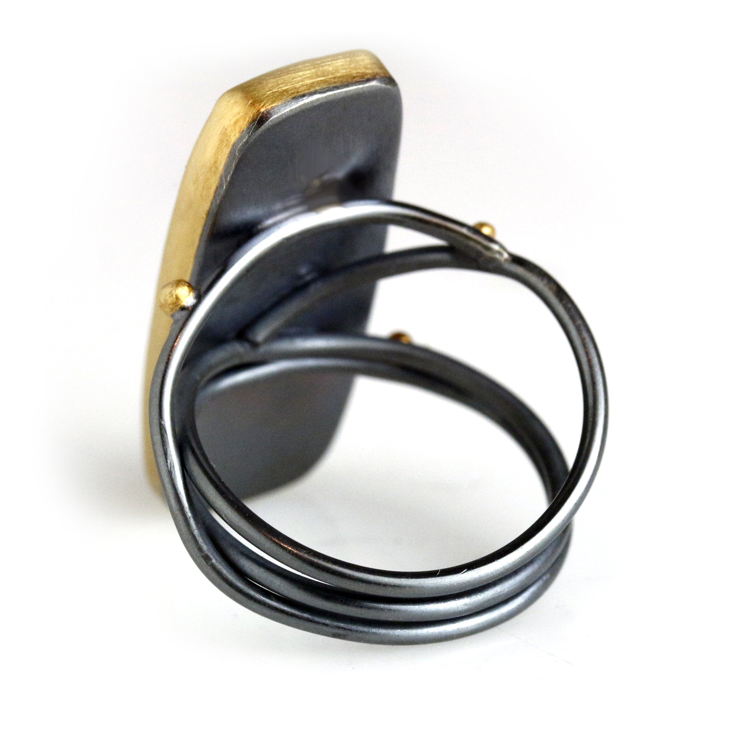 Bruneau Jasper on a Swirled Band Ring
