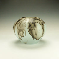 Blue Horsehair Raku Pottery