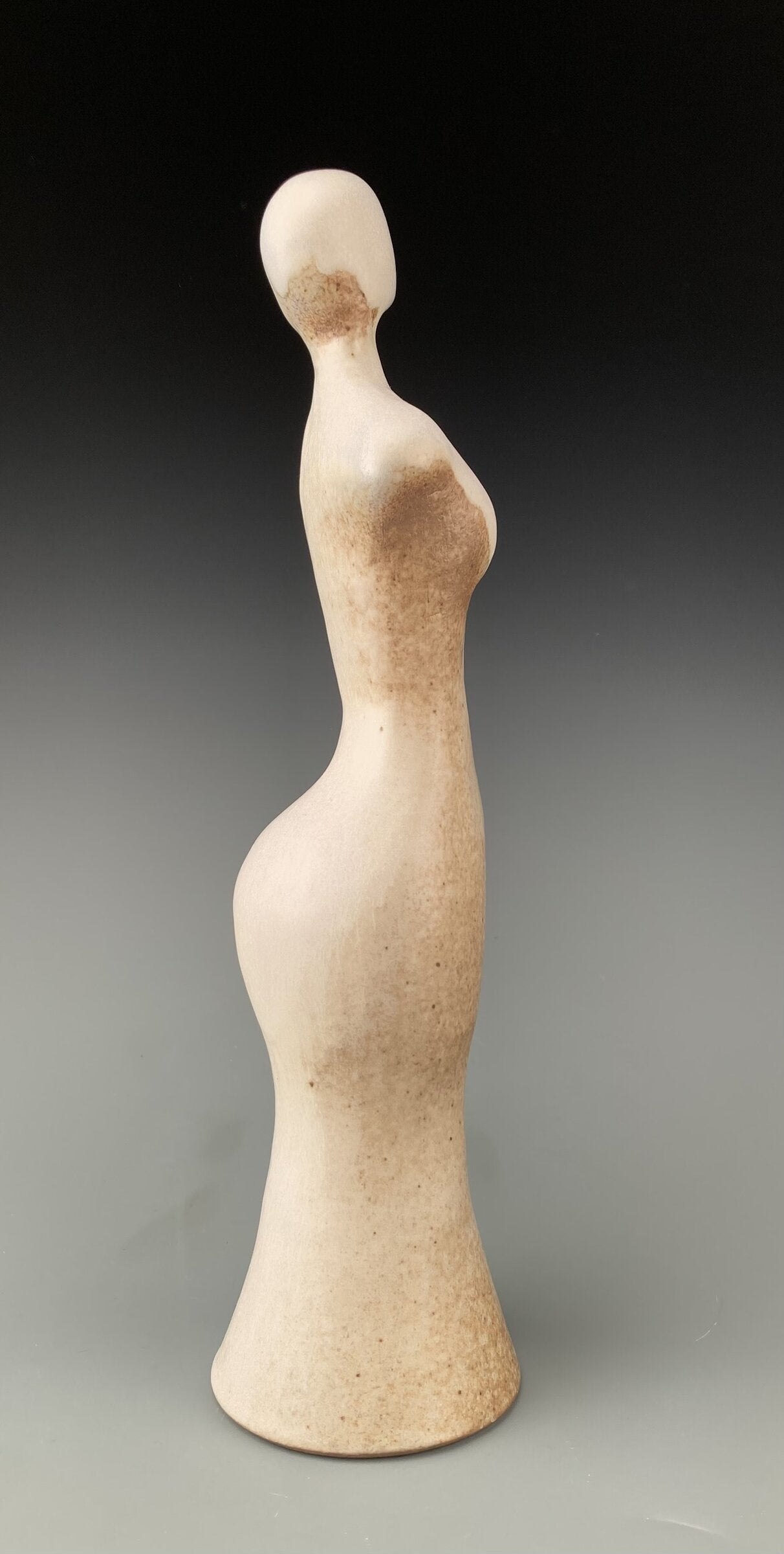 Woodfired Figure Gazing Upward