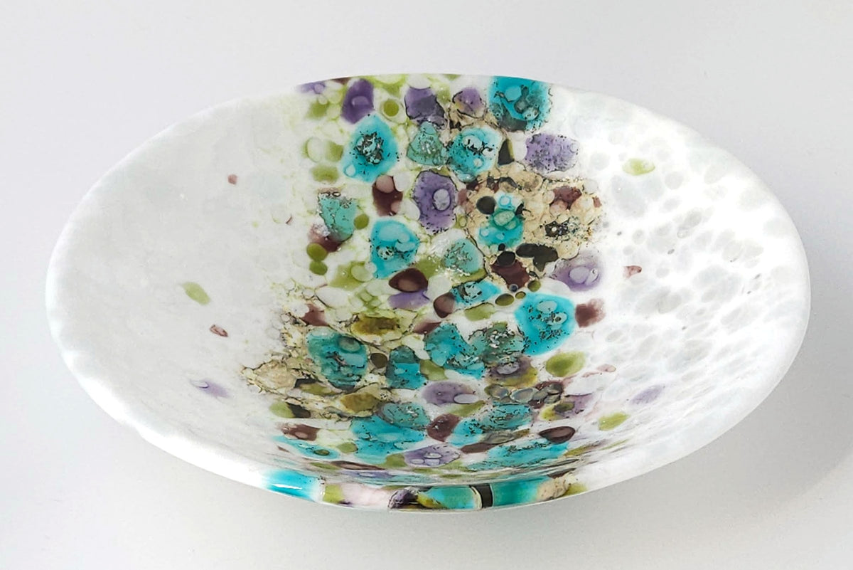 Saunter Series Bowl, Fern Green and Plum