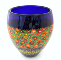 Cobalt California Poppies Bowl
