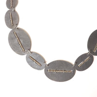 Pyrite Segment Oval Necklace