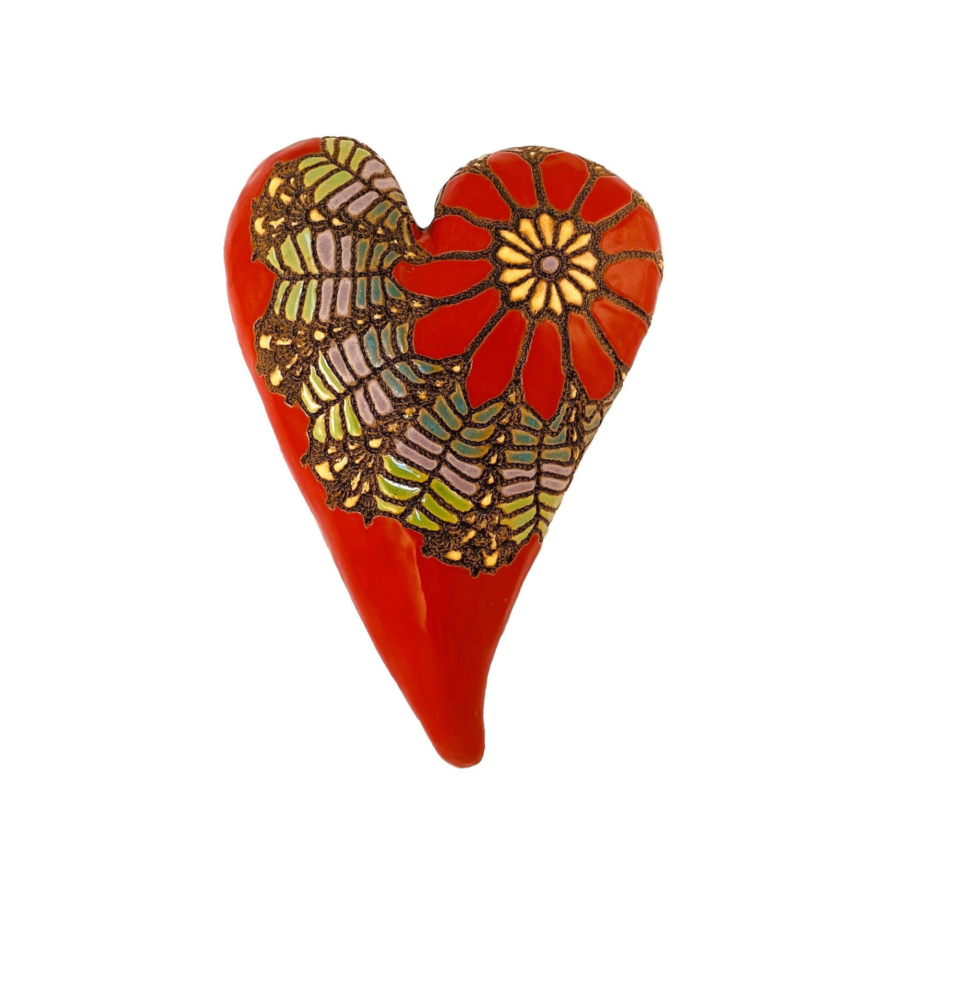 Daisy Heart in Red