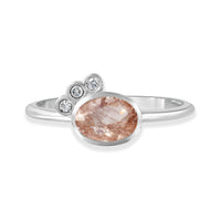 Oregon Sunstone & Diamond Sophia Ring
