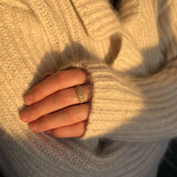 Honeycomb Lace Oval Ring