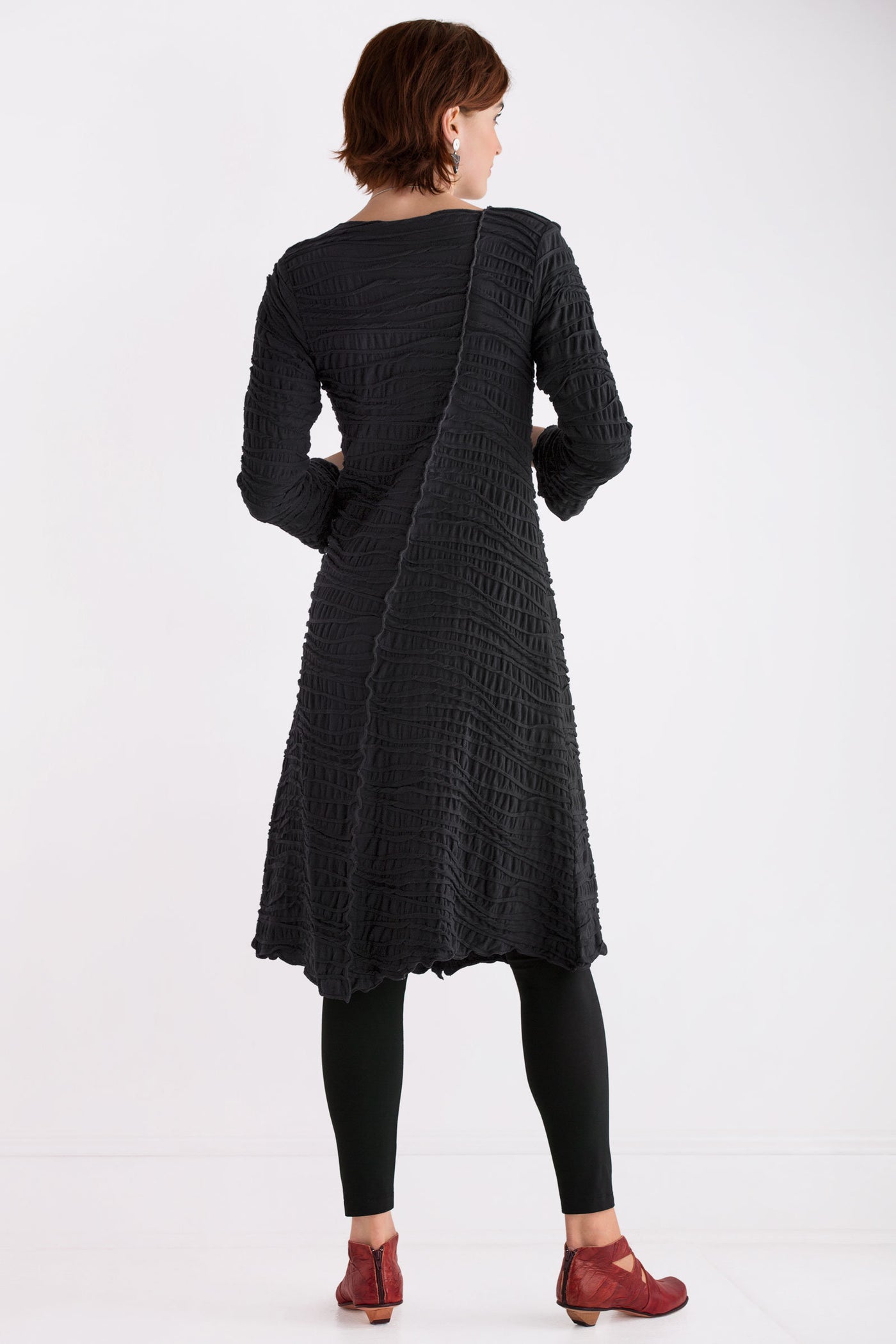 black, back view