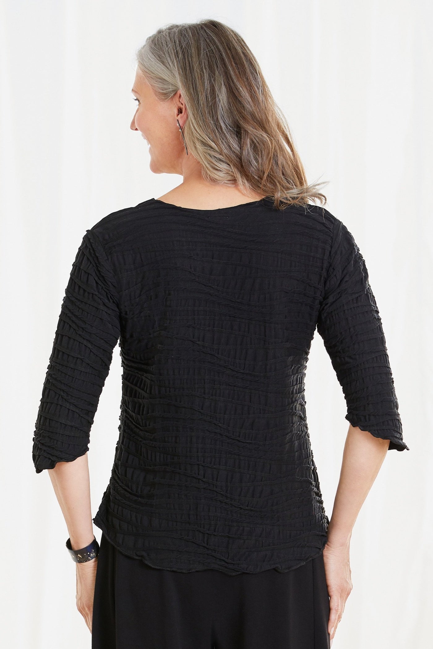 Black, back view