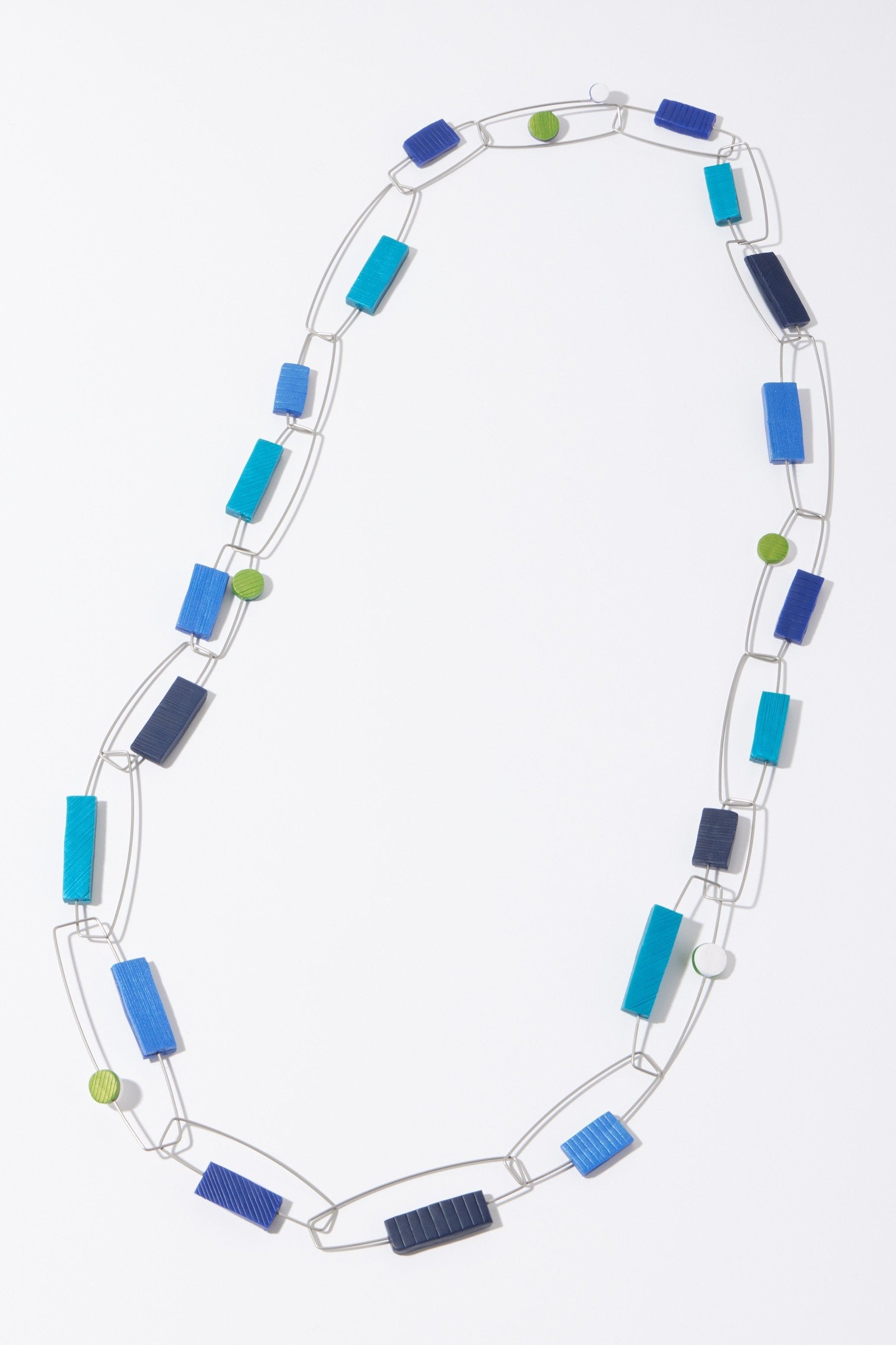 Blue Rectangles Necklace
