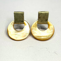 Yellow Mother-of-Pearl Earrings