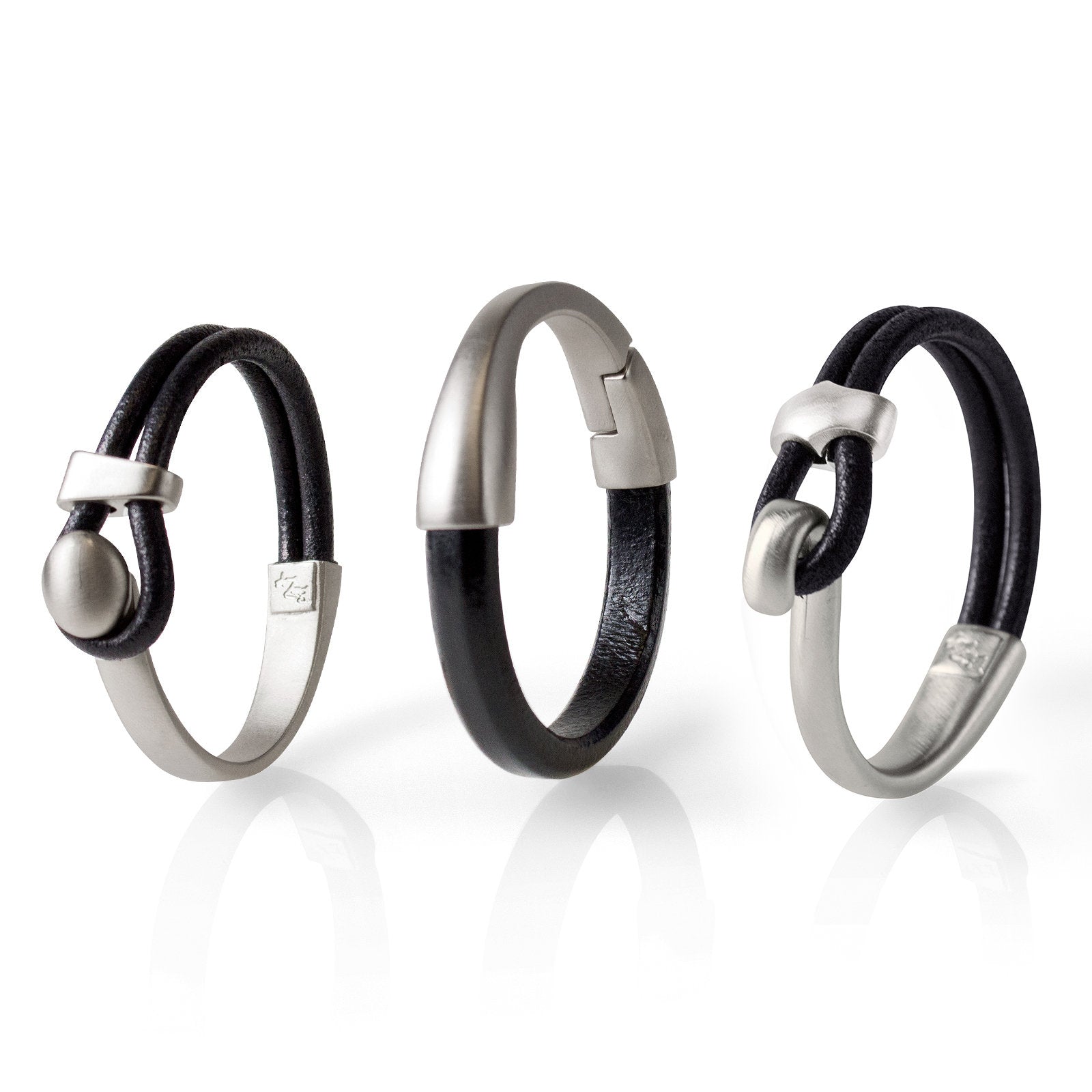 black/silver Set of three