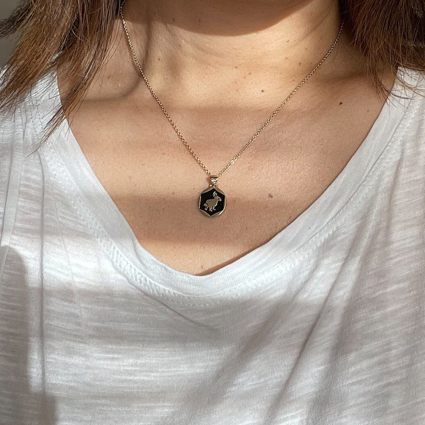 Trickster Bunny Pendant Necklace