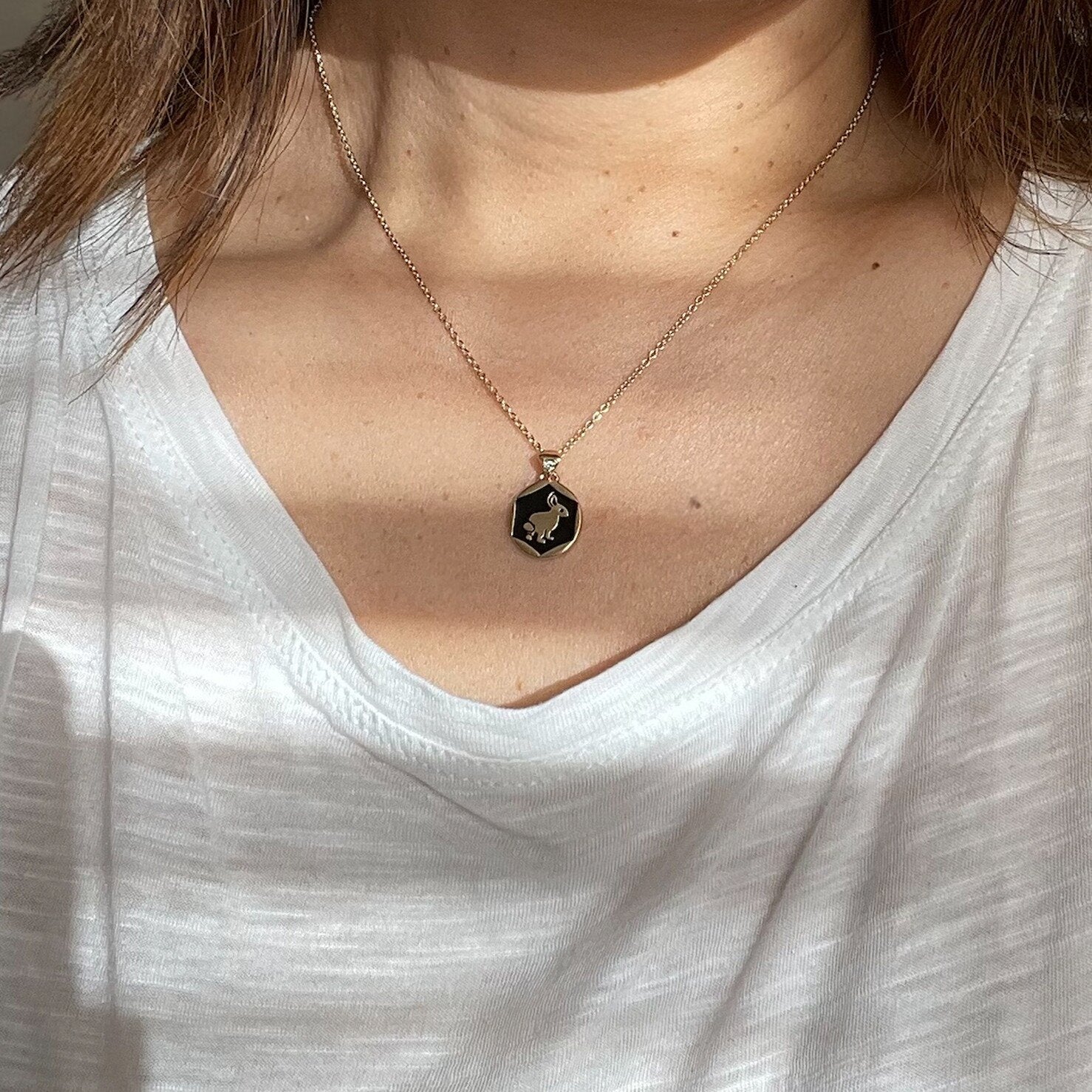 Trickster Bunny Pendant Necklace