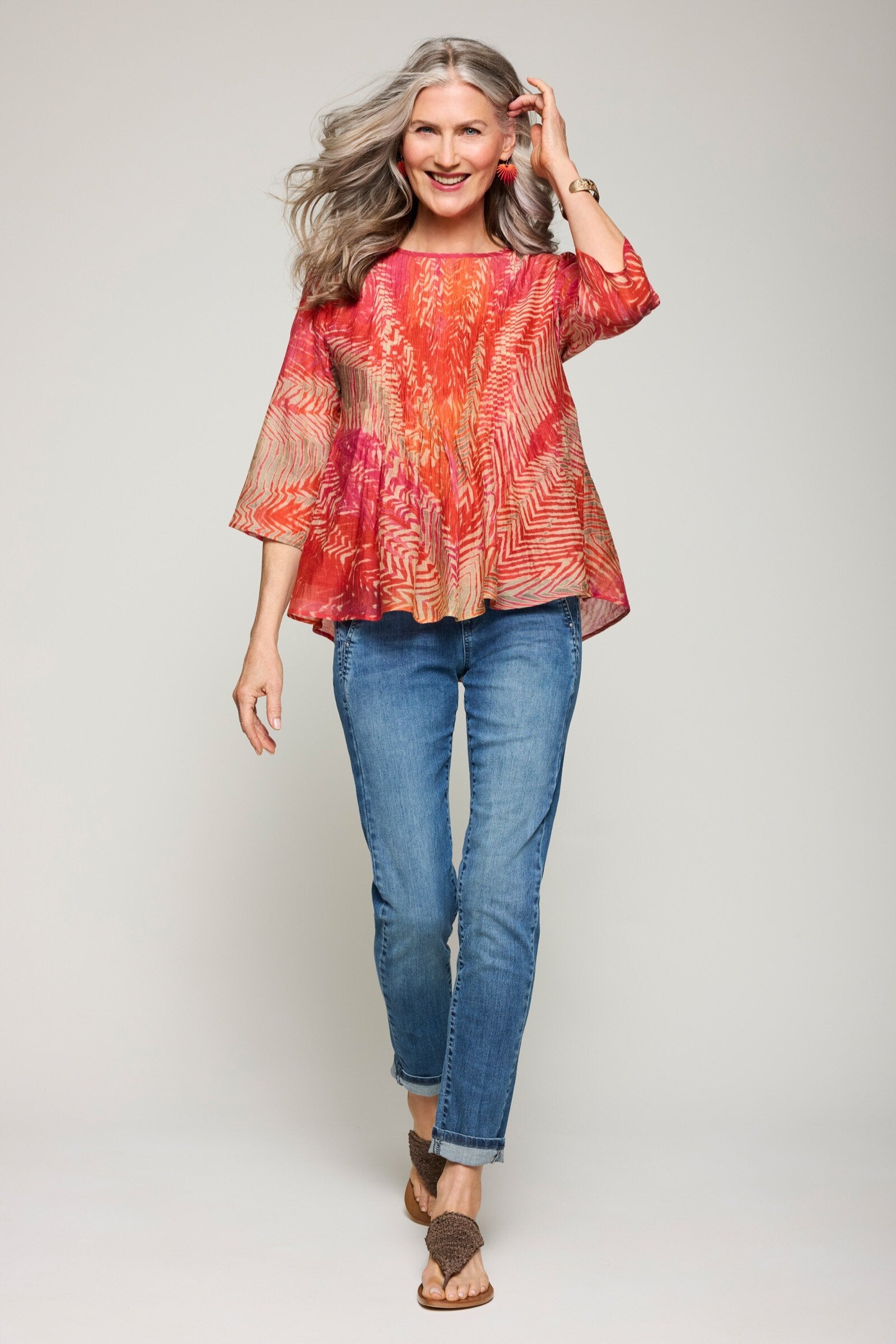 Pleated Sunrise Top