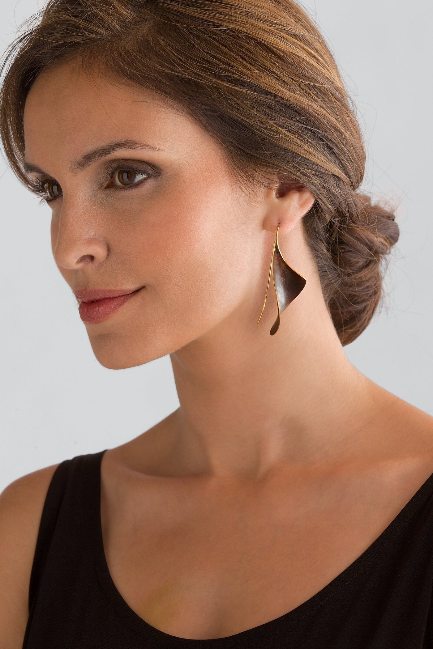 Flared Bronze Earrings