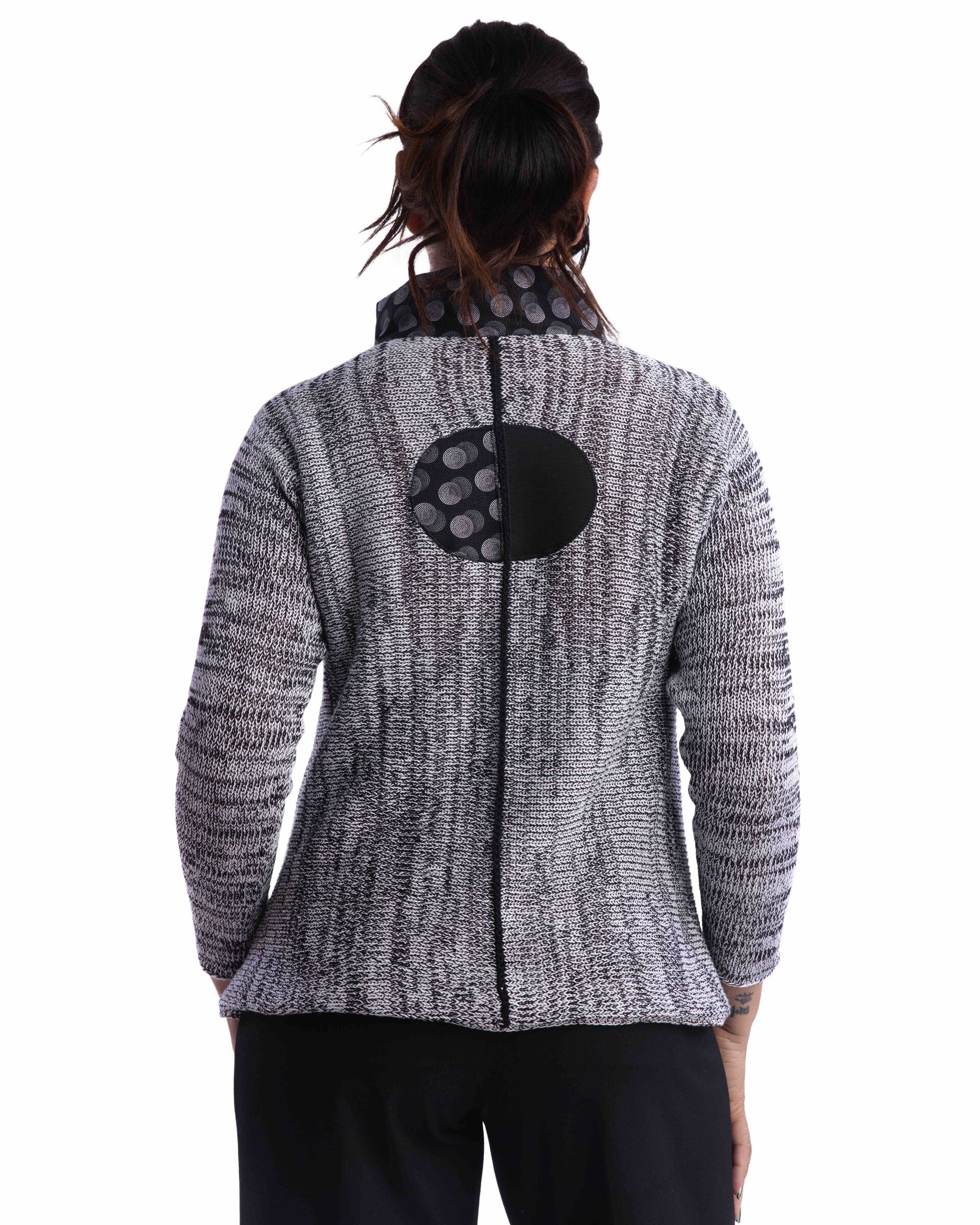 White Tweed/Black