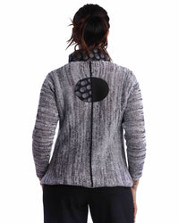 White Tweed/Black