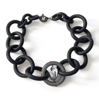Black Ice Queen Rubber Necklace