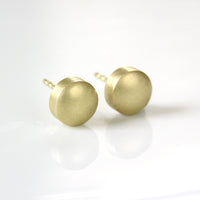 Gold Button Ear Studs