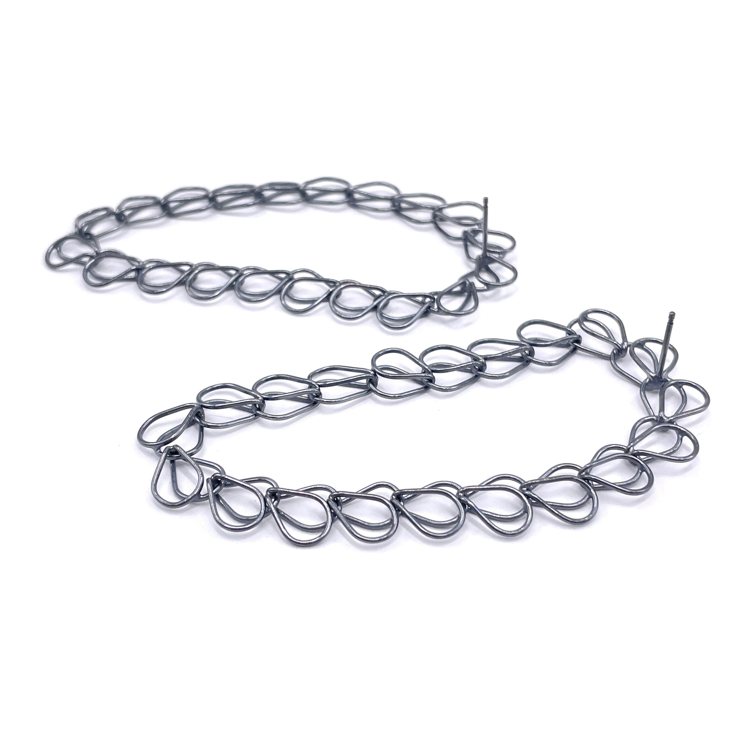 Splayed Link Arch Earrings