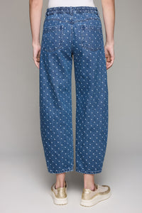 Moon Dot Barrel Jean