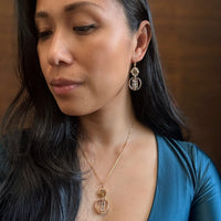 Golden Herkimer Diamond Earrings