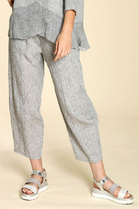 Linen Jacquard Lantern Pant