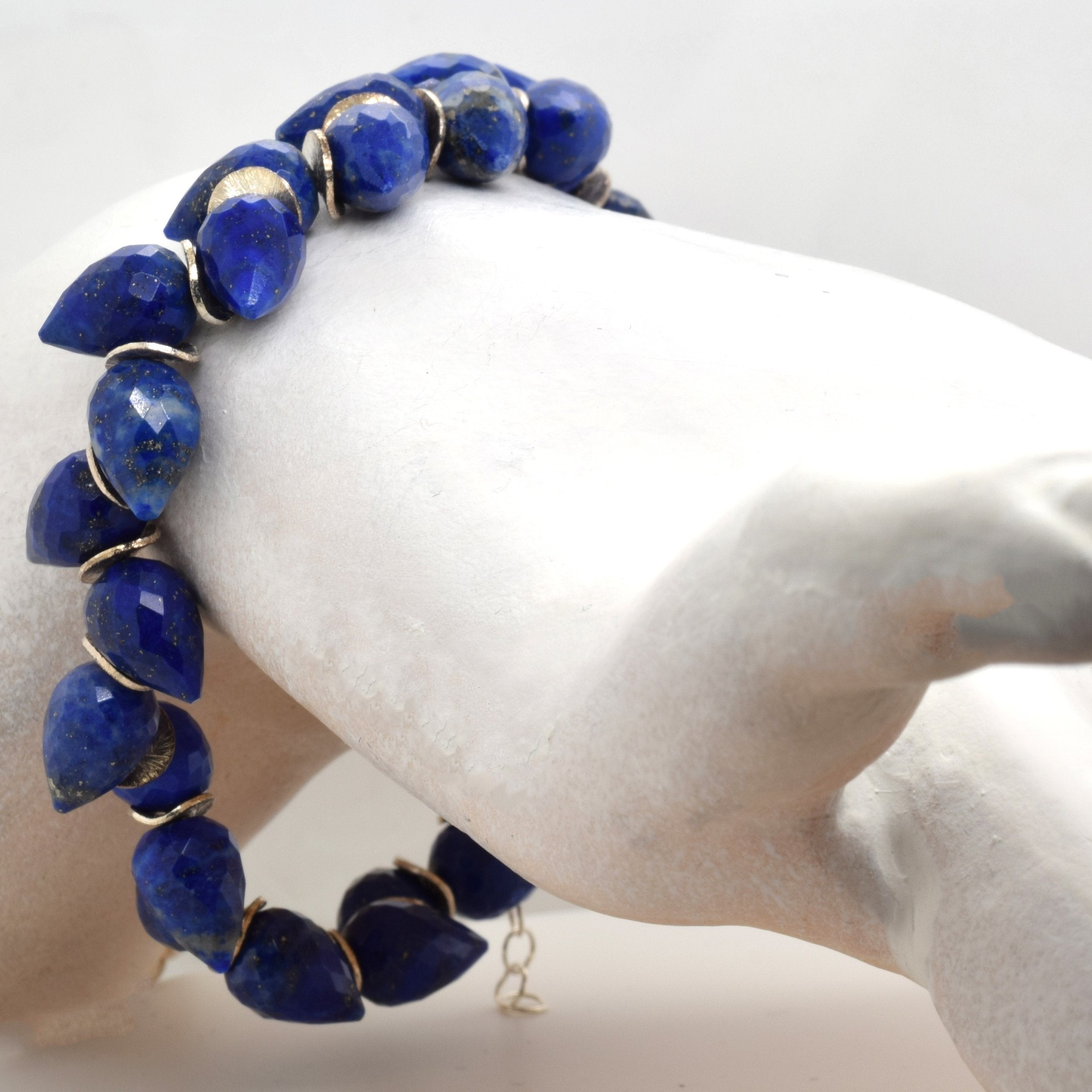 Lapis Herringbone Bracelet