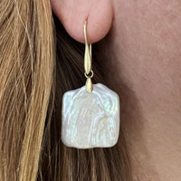 Baroque Square Pearl Dancing Earrings