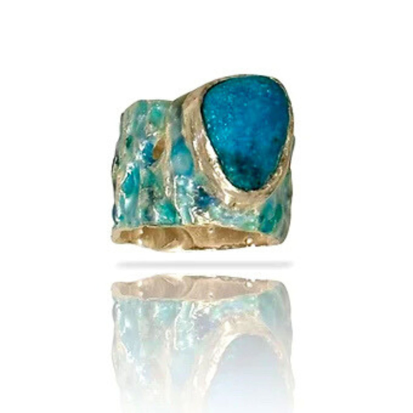 Turquoise Tide Pool Statement Ring