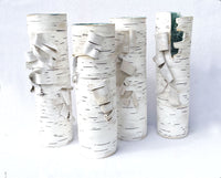 Birch Motif Vase with Green